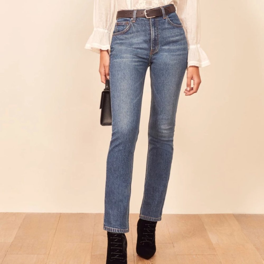 REFORMATION Liza High Rise Straight Jean